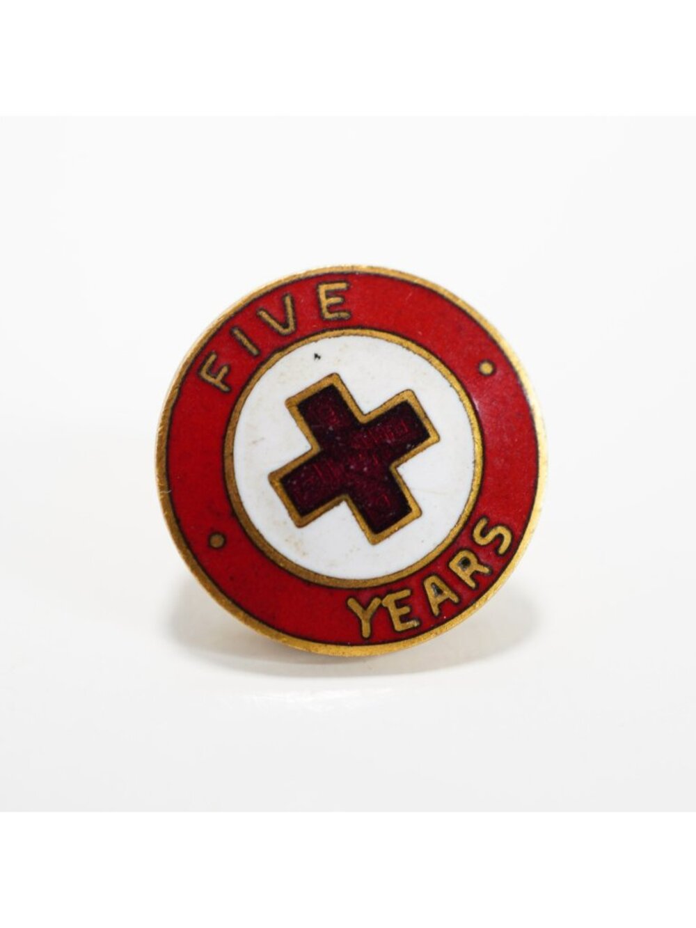 Vintage Red Cross Five Years Lapel Pin